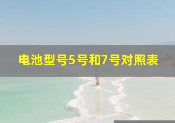 电池型号5号和7号对照表