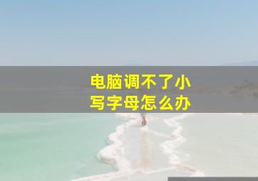 电脑调不了小写字母怎么办