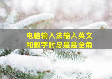 电脑输入法输入英文和数字时总是是全角