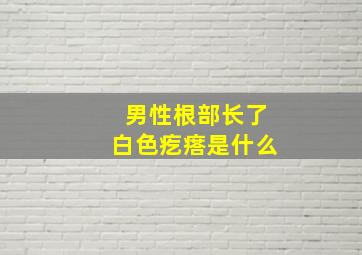 男性根部长了白色疙瘩是什么