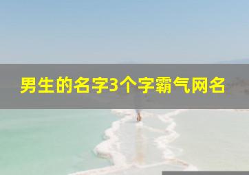 男生的名字3个字霸气网名