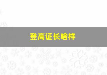 登高证长啥样