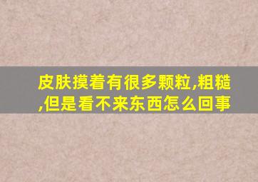 皮肤摸着有很多颗粒,粗糙,但是看不来东西怎么回事