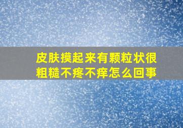 皮肤摸起来有颗粒状很粗糙不疼不痒怎么回事