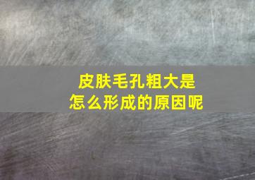 皮肤毛孔粗大是怎么形成的原因呢