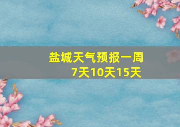 盐城天气预报一周7天10天15天