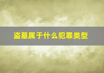 盗墓属于什么犯罪类型