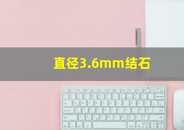 直径3.6mm结石