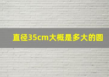 直径35cm大概是多大的圆