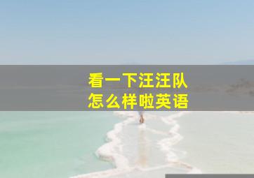 看一下汪汪队怎么样啦英语