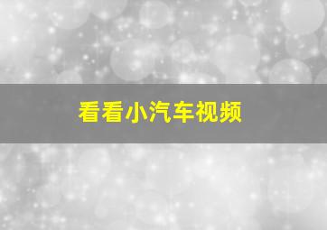 看看小汽车视频