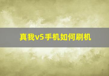 真我v5手机如何刷机