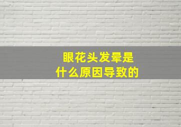 眼花头发晕是什么原因导致的