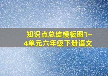 知识点总结模板图1~4单元六年级下册语文