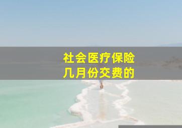 社会医疗保险几月份交费的