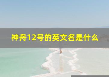 神舟12号的英文名是什么