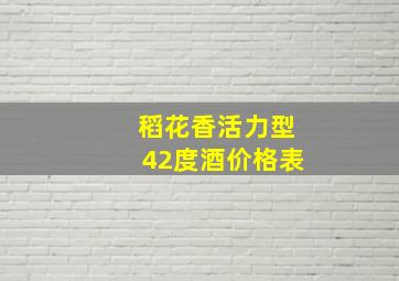 稻花香活力型42度酒价格表