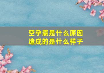 空孕囊是什么原因造成的是什么样子