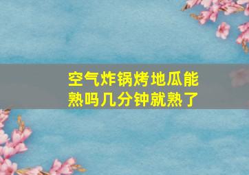 空气炸锅烤地瓜能熟吗几分钟就熟了