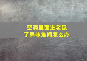 空调里面进老鼠了异味难闻怎么办