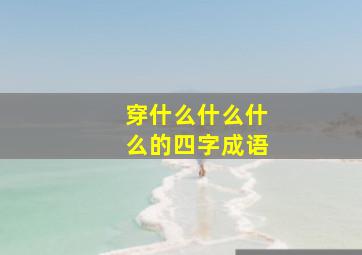 穿什么什么什么的四字成语