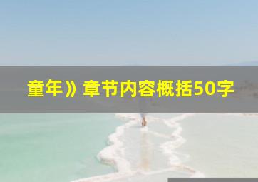 童年》章节内容概括50字