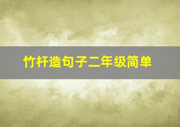 竹杆造句子二年级简单