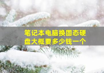 笔记本电脑换固态硬盘大概要多少钱一个