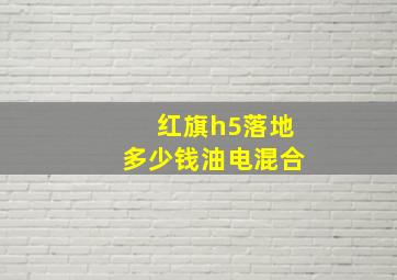 红旗h5落地多少钱油电混合