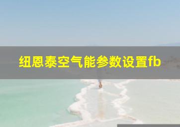 纽恩泰空气能参数设置fb