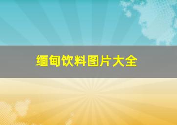 缅甸饮料图片大全