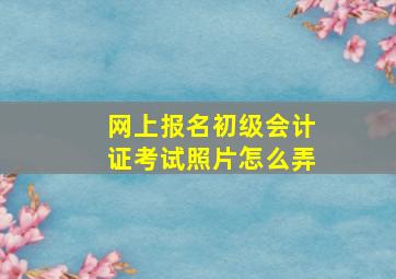 网上报名初级会计证考试照片怎么弄