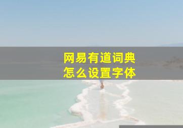 网易有道词典怎么设置字体