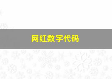 网红数字代码