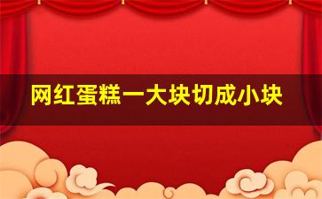 网红蛋糕一大块切成小块