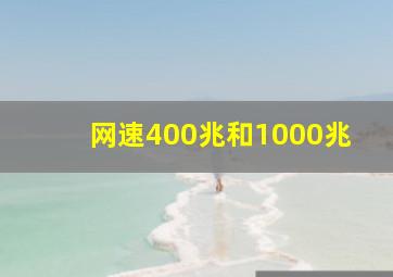 网速400兆和1000兆