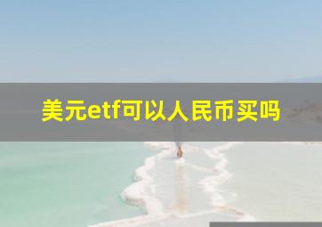 美元etf可以人民币买吗