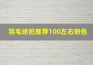 羽毛球拍推荐100左右粉色