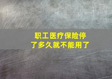 职工医疗保险停了多久就不能用了