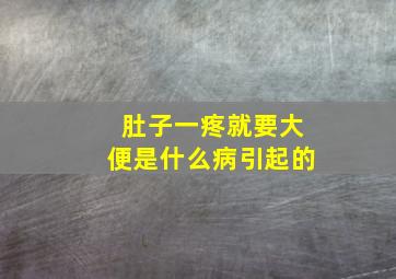 肚子一疼就要大便是什么病引起的