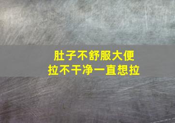 肚子不舒服大便拉不干净一直想拉