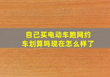 自己买电动车跑网约车划算吗现在怎么样了