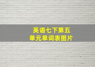 英语七下第五单元单词表图片