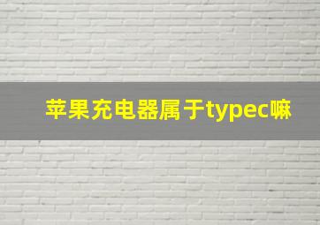 苹果充电器属于typec嘛