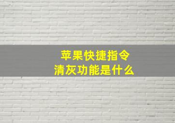 苹果快捷指令清灰功能是什么