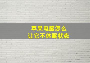 苹果电脑怎么让它不休眠状态