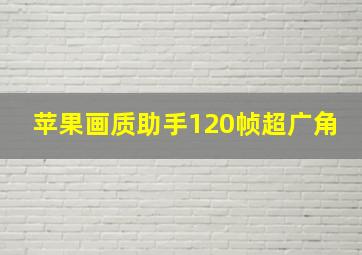 苹果画质助手120帧超广角