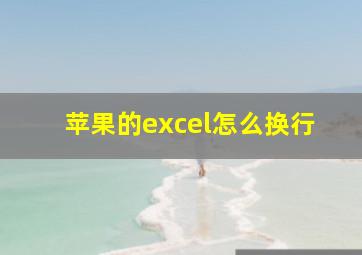 苹果的excel怎么换行