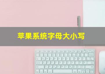 苹果系统字母大小写