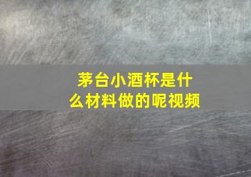 茅台小酒杯是什么材料做的呢视频